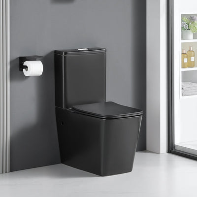 Toilette WC à poser BRAGADO en céramique noir mat - Le Monde du Bain