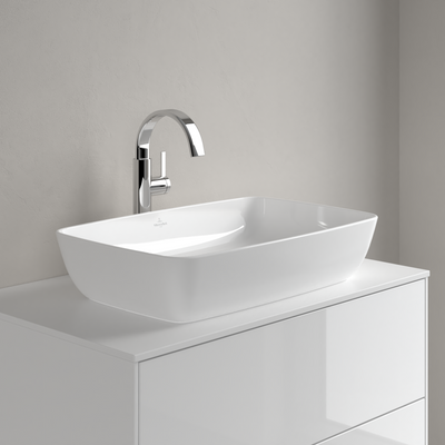 Villeroy & Boch Artis Vasque à poser, 580 x 385 x 130 mm, Stone White CeramicPlus, sans trop-plein