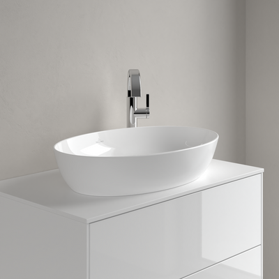 Villeroy & Boch Artis Vasque à poser, 610 x 410 x 130 mm, Stone White CeramicPlus, sans trop-plein