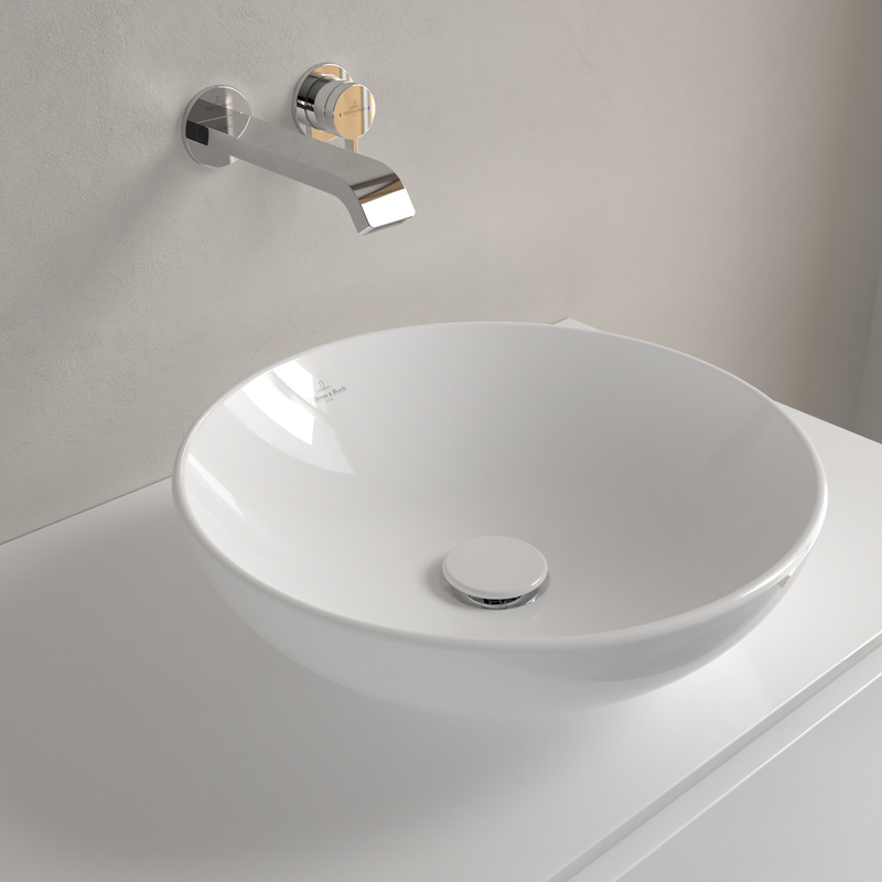 Villeroy & Boch Loop & Friends Vasque à poser, 420 x 420 x 120 mm, Blanc CeramicPlus, sans trop-plein