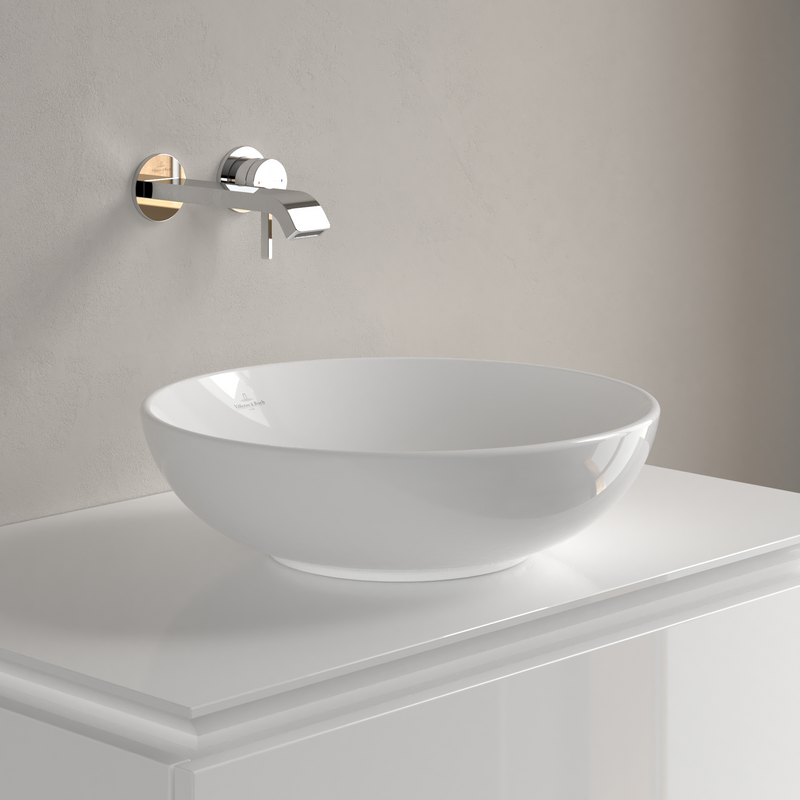 Villeroy & Boch Loop & Friends Vasque à poser, 420 x 420 x 120 mm, Blanc CeramicPlus, sans trop-plein