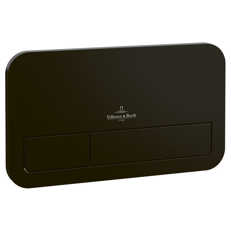 Villeroy & Boch ViConnect Plaque de déclenchement pour WC 200S, 2 volumes de chasse d’eau, Black Matt