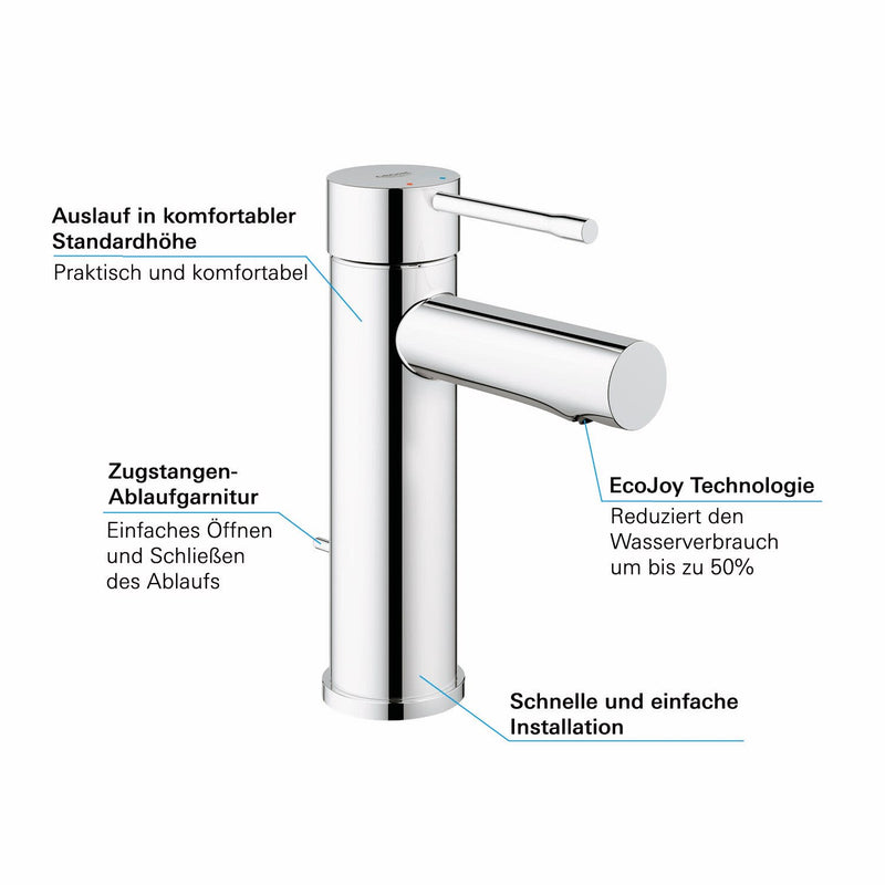 GROHE Essence Nouveau Mitigeur monocommande pour lavabo L-Size – Le Monde  du Bain