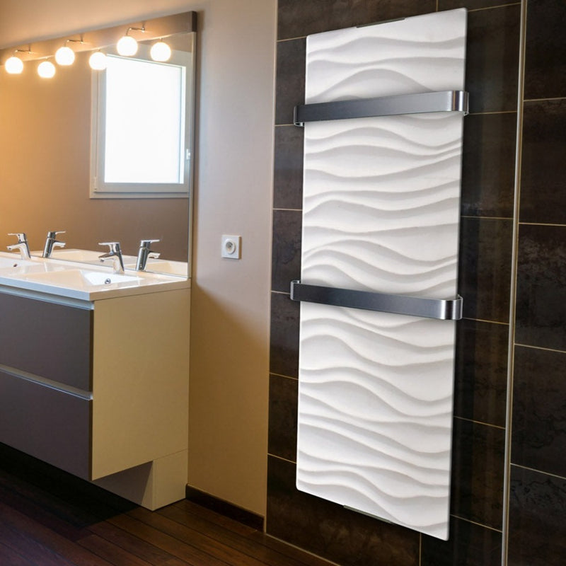 Sèche-serviette radiateur électrique contemporain design salle de